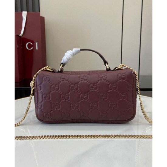 Replica Gucci GG Milano Mini Top Handle Bag 806017 Mauve Replica Gucci GG Milano Mini Top Handle Bag 806017 Mauve
