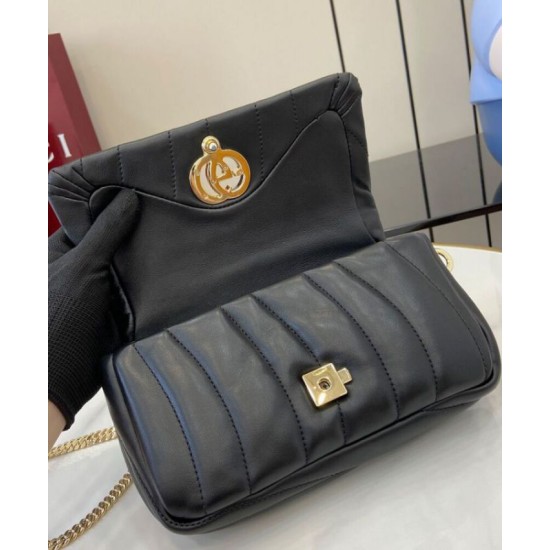 Fake Gucci GG Milano Mini Top Handle Bag Black Replica Fake Gucci GG Milano Mini Top Handle Bag Black Replica