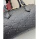 Replica Gucci GG Emblem Small Top Handle Bag 815255 Black