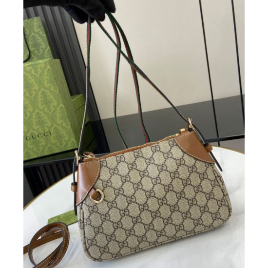 Replica Gucci GG Emblem Small Shoulder Bag 815218 Coffee Fake Gucci GG Emblem Small Shoulder Bag 815218 Coffee Replica