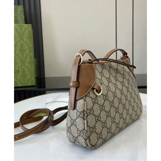 Replica Gucci GG Emblem Small Shoulder Bag 815218 Coffee Fake Gucci GG Emblem Small Shoulder Bag 815218 Coffee Replica