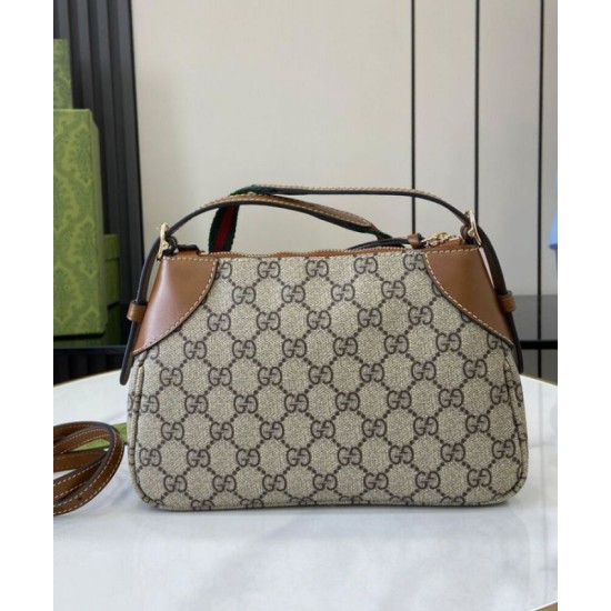 Replica Gucci GG Emblem Small Shoulder Bag 815218 Coffee Fake Gucci GG Emblem Small Shoulder Bag 815218 Coffee Replica