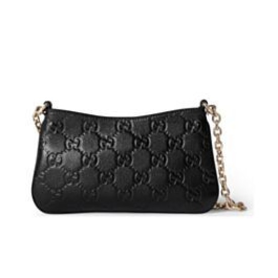 Replica Gucci GG Emblem Super Mini Bag 815278 Black