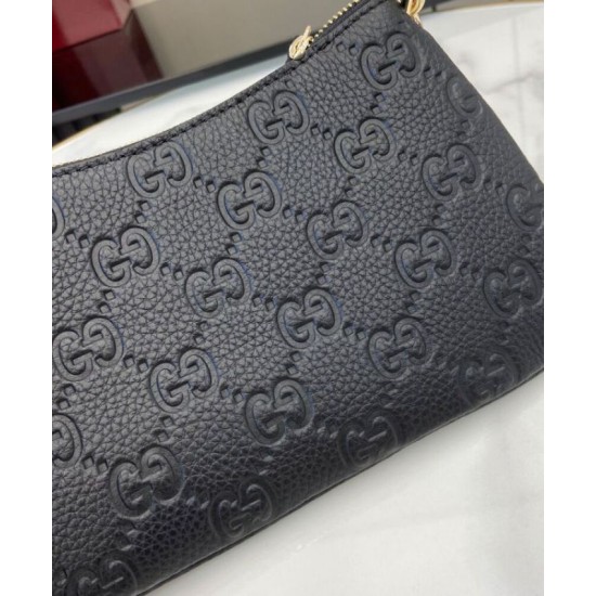 Replica Gucci GG Emblem Super Mini Bag 815278 Black