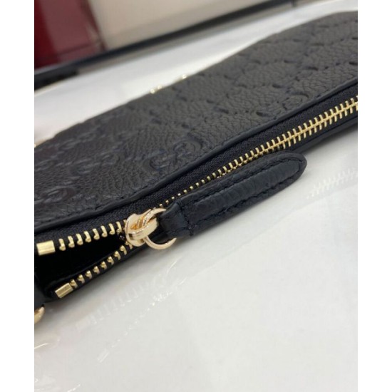 Replica Gucci GG Emblem Super Mini Bag 815278 Black