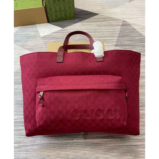 Fake Gucci Large GG Tote Bag 802166 Red Replica Fake Gucci Large GG Tote Bag 802166 Red Replica