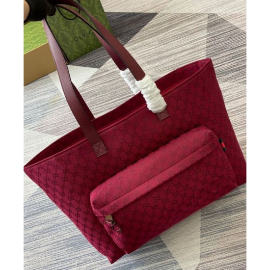 Fake Gucci Large GG Tote Bag 802166 Red Replica Fake Gucci Large GG Tote Bag 802166 Red Replica