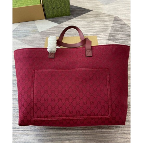 Fake Gucci Large GG Tote Bag 802166 Red Replica Fake Gucci Large GG Tote Bag 802166 Red Replica