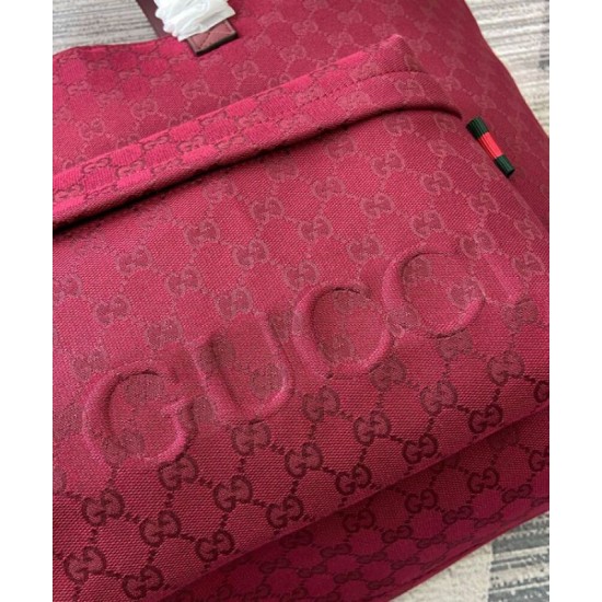 Fake Gucci Large GG Tote Bag 802166 Red Replica Fake Gucci Large GG Tote Bag 802166 Red Replica