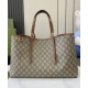 Fake Gucci GG Emblem Medium Tote Bag 815213 Coffee Replica Fake Gucci GG Emblem Medium Tote Bag 815213 Coffee Replica