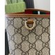 Fake Gucci GG Emblem Medium Tote Bag 815213 Coffee Replica Fake Gucci GG Emblem Medium Tote Bag 815213 Coffee Replica