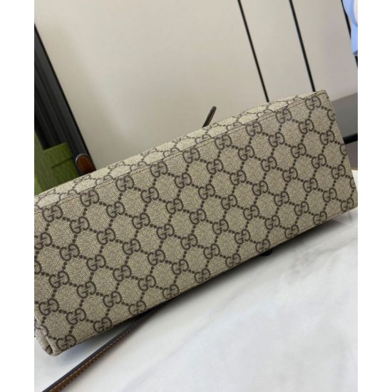 Fake Gucci GG Emblem Small Tote Bag 815214 Coffee Replica Replica Gucci GG Emblem Small Tote Bag 815214 Coffee