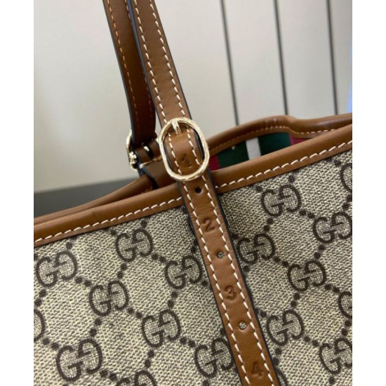 Fake Gucci GG Emblem Small Tote Bag 815214 Coffee Replica Replica Gucci GG Emblem Small Tote Bag 815214 Coffee