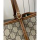 Fake Gucci GG Emblem Small Tote Bag 815214 Coffee Replica Replica Gucci GG Emblem Small Tote Bag 815214 Coffee