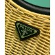 Replica Prada Wicker And Leather Prada Arque Bag 1BC202 Black Replica Prada Wicker And Leather Prada Arque Bag 1BC202 Black