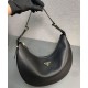 Replica Prada Large Shoulder Bag 1BC212 Black Replica Prada Large Shoulder Bag 1BC212 Black