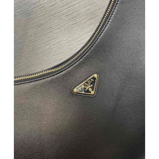 Replica Prada Large Shoulder Bag 1BC212 Black Replica Prada Large Shoulder Bag 1BC212 Black