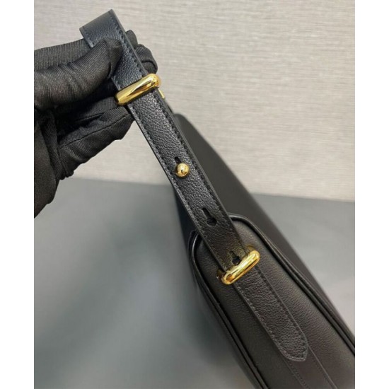 Replica Prada Large Shoulder Bag 1BC212 Black Replica Prada Large Shoulder Bag 1BC212 Black