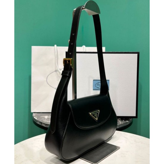 Replica Prada Small Shoulder Bag 1BD358 Black Replica Prada Small Shoulder Bag 1BD358 Black