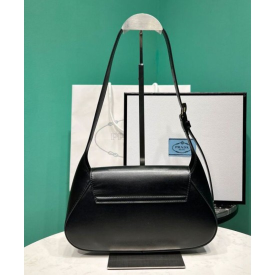 Replica Prada Small Shoulder Bag 1BD358 Black Replica Prada Small Shoulder Bag 1BD358 Black
