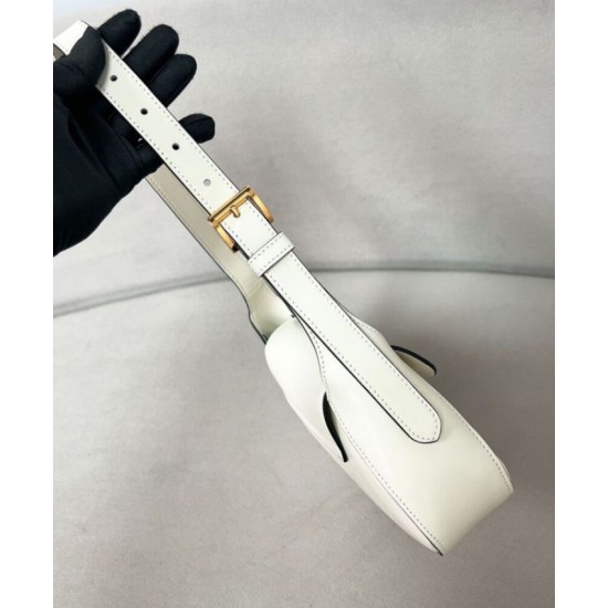 Replica Prada Small Shoulder Bag 1BD358 Cream Fake Prada Small Shoulder Bag 1BD358 Cream Replica