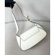 Replica Prada Small Shoulder Bag 1BD358 Cream Fake Prada Small Shoulder Bag 1BD358 Cream Replica