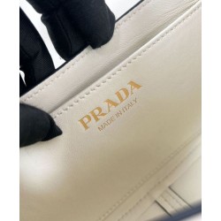 Replica Prada Small Shoulder Bag 1BD358 Cream Fake Prada Small Shoulder Bag 1BD358 Cream Replica