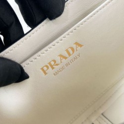 Fake Prada Small Shoulder Bag 1BD358 Cream Replica