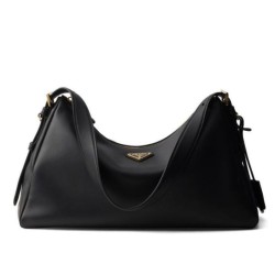 Fake Prada Imee Large Shoulder Bag 1BC228 Black Replica