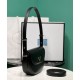 Replica Prada Arque Shoulder Bag With Flap 1BD365 Black Replica Prada Arque Shoulder Bag With Flap 1BD365 Black