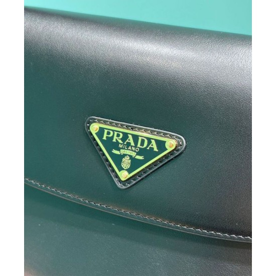 Replica Prada Arque Shoulder Bag With Flap 1BD365 Black Replica Prada Arque Shoulder Bag With Flap 1BD365 Black