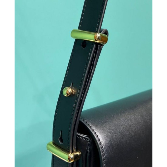 Replica Prada Arque Shoulder Bag With Flap 1BD365 Black Replica Prada Arque Shoulder Bag With Flap 1BD365 Black