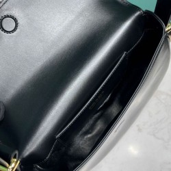 Replica Prada Arque Shoulder Bag With Flap 1BD365 Black
