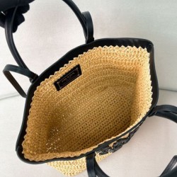 Replica Prada Small Crochet Tote Bag 1BG500 Apricot