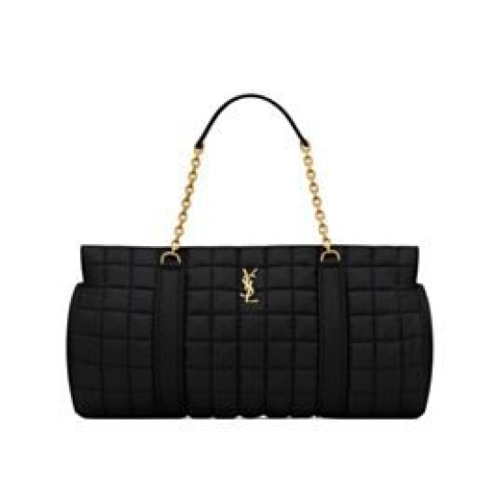 Fake YSL Saint Laurent Gloria  Quilted Nylon Black Replica