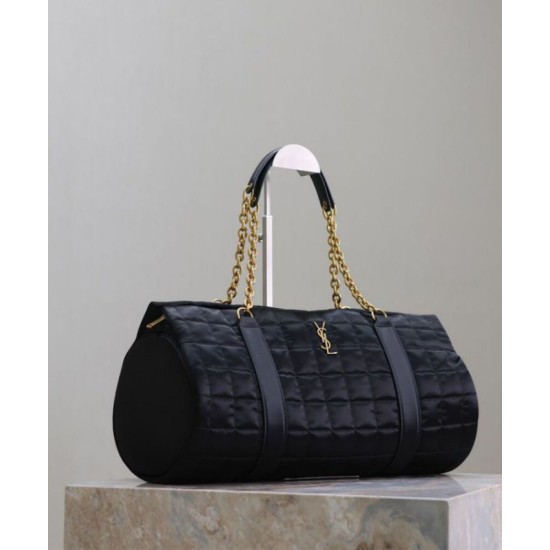 Fake YSL Saint Laurent Gloria  Quilted Nylon Black Replica