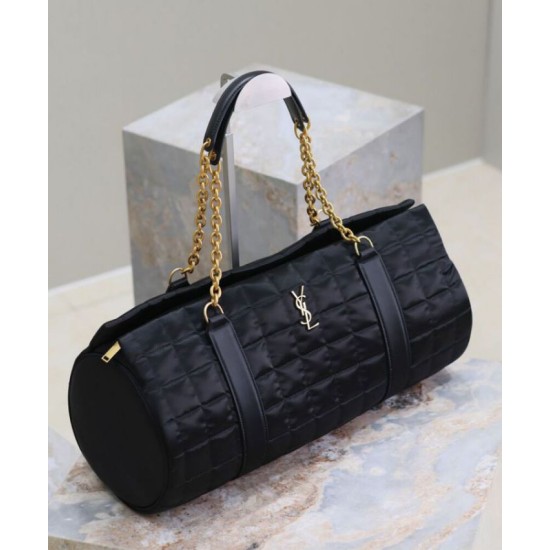 Fake YSL Saint Laurent Gloria  Quilted Nylon Black Replica