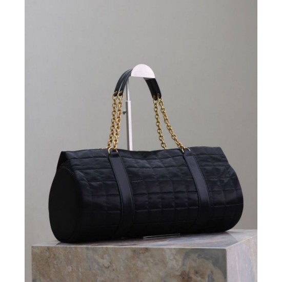 Fake YSL Saint Laurent Gloria  Quilted Nylon Black Replica