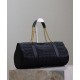 Fake YSL Saint Laurent Gloria  Quilted Nylon Black Replica