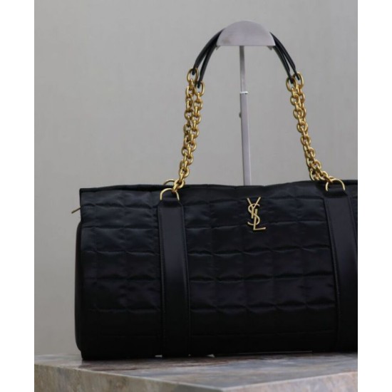 Fake YSL Saint Laurent Gloria  Quilted Nylon Black Replica