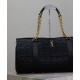 Fake YSL Saint Laurent Gloria  Quilted Nylon Black Replica