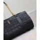 Fake YSL Saint Laurent Gloria  Quilted Nylon Black Replica