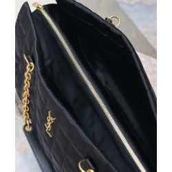 Replica YSL Saint Laurent Gloria Quilted Nylon Black Fake YSL Saint Laurent Gloria Quilted Nylon Black Replica