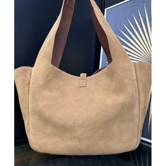 Fake YSL Saint Laurent Le 5 A 7 Bea In Suede Fawn Replica Fake YSL Saint Laurent Le 5 A 7 Bea In Suede Fawn Replica