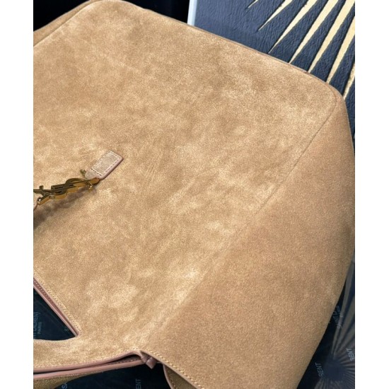 Fake YSL Saint Laurent Le 5 A 7 Bea In Suede Fawn Replica Fake YSL Saint Laurent Le 5 A 7 Bea In Suede Fawn Replica