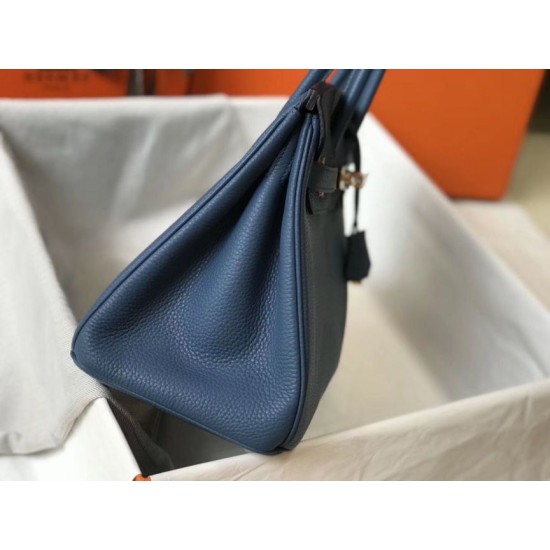 Fake Hermes Birkin 30cm Bag In Blue Agate Clemence Leather Replica Replica Hermes Birkin 30cm Bag In Blue Agate Clemence Leather