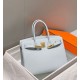 Fake Hermes Birkin 30cm Bag In Blue Brume Clemence Leather GHW Replica Replica Hermes Birkin 30cm Bag In Blue Brume Clemence Leather GHW