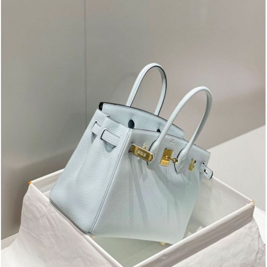 Fake Hermes Birkin 30cm Bag In Blue Brume Clemence Leather GHW Replica Replica Hermes Birkin 30cm Bag In Blue Brume Clemence Leather GHW