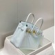 Fake Hermes Birkin 30cm Bag In Blue Brume Clemence Leather GHW Replica Replica Hermes Birkin 30cm Bag In Blue Brume Clemence Leather GHW
