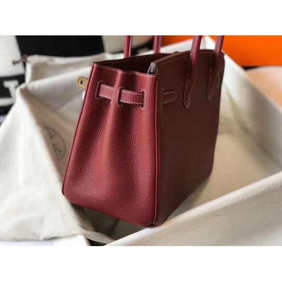 Replica Hermes Birkin 30cm Bag In Bordeaux Clemence Leather Fake Hermes Birkin 30cm Bag In Bordeaux Clemence Leather Replica